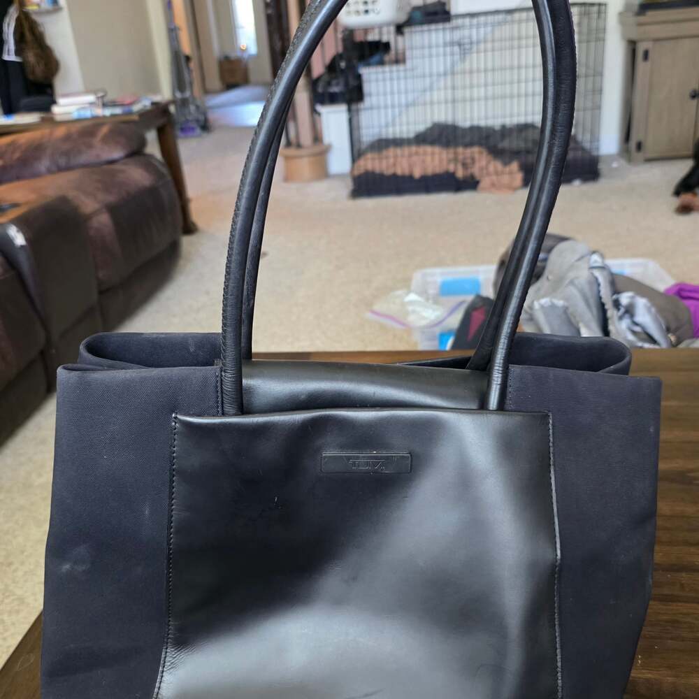 Tumi Black Nylon and Leather Trimmed Everyday Tote Bag